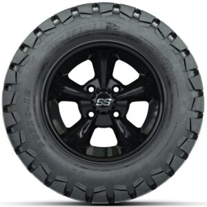 Set of (4) 12 in GTW Godfather Wheels with 22x10-12 GTW Timberwolf All-Terrain Tires - Image 2