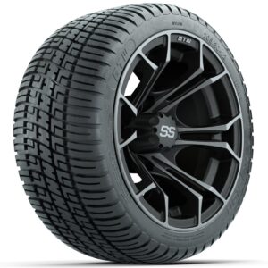 Set of (4) 12 in GTW Spyder Wheels with 205/30-12 GTW Fusion Street Tires - Image 2