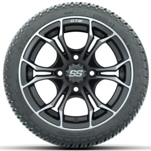 Set of (4) 12 in GTW Spyder Wheels with 205/30-12 GTW Fusion Street Tires - Image 3