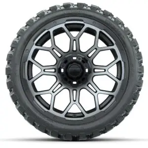 Set of (4) 15″ GTW Bravo Matte Gray Wheels with 23x10-R15 Nomad All-Terrain Tires - Image 3
