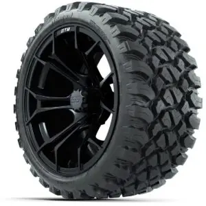 GTW Spyder Matte Black 15 in Wheels with 23x10-R15 Nomad All-Terrain Tires – Full Set - Image 2