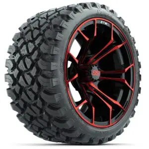 GTW Spyder Red/Black 15 in Wheels with 23x10-R15 Nomad All-Terrain Tires – Full Set - Image 3