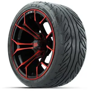 GTW Spyder Red/Black 15 in Wheels with 215/40-R15 Fusion GTR Street Tires – Full Set - Image 3
