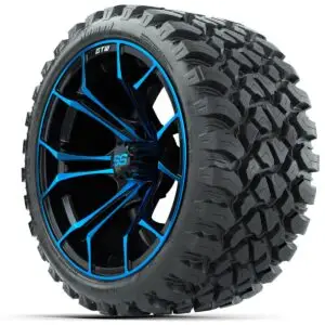GTW Spyder Blue/Black 15 in Wheels with 23x10-R15 Nomad All-Terrain Tires – Full Set - Image 2