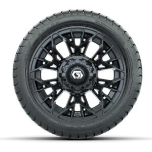 Set of (4) 12 in GTW® Stellar Black Wheels with 215/35-12 Mamba Street Tires - Image 2