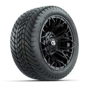 Set of (4) 12 in GTW® Stellar Black Wheels with 215/35-12 Mamba Street Tires - Image 3