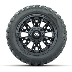 Set of (4) 12 in GTW® Stellar Black Wheels with 22x11-R12 Nomad All-Terrain Tires - Image 3