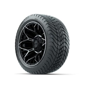 Set of (4) 12 in GTW® Stellar Machined & Black Wheels with 215/35-12 Mamba Street Tires - Image 2