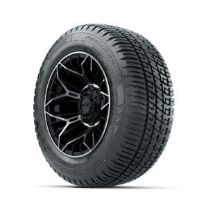 Set of (4) 12 in GTW® Stellar Machined & Black Wheels with 215/50-R12 Fusion S/R Street Tires - Image 3