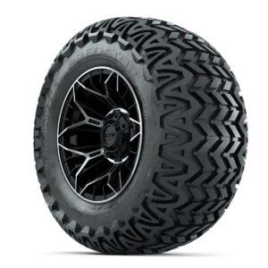 Set of (4) 12 in GTW® Stellar Machined & Black Wheels with 23x10.5-12 Predator All-Terrain Tires - Image 3