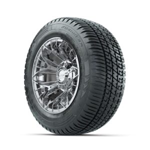 Set of (4) 12 in GTW® Stellar Chrome Wheels with 215/50-R12 Fusion S/R Street Tires - Image 3