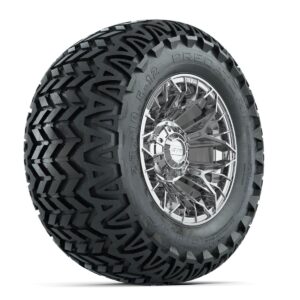 Set of (4) 12 in GTW® Stellar Chrome Wheels with 23x10.5-12 Predator All-Terrain Tires - Image 3