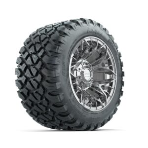 Set of (4) 12 in GTW® Stellar Chrome Wheels with 22x11-R12 Nomad All-Terrain Tires - Image 2