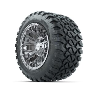 Set of (4) 12 in GTW® Stellar Chrome Wheels with 22x11-R12 Nomad All-Terrain Tires - Image 3