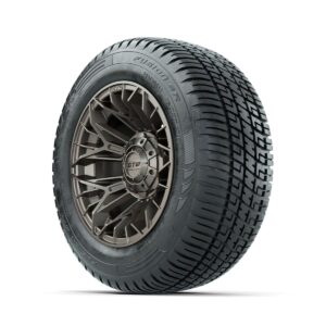 Set of (4) 12 in GTW® Stellar Matte Bronze Wheels with 215/50-R12 Fusion S/R Street Tires - Image 2