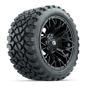 Set of (4) 14 in GTW® Stellar Black Wheels with 23x10-R14 Nomad All-Terrain Tires - Image 2