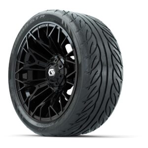 Set of (4) 14 in GTW® Stellar Black Wheels with 205/40-R14 Fusion GTR Street Tires - Image 2