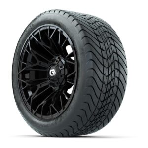 Set of (4) 14 in GTW® Stellar Black Wheels with 225/30-14 Mamba Street Tire - Image 2