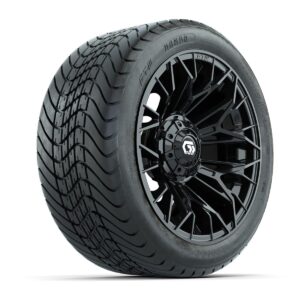 Set of (4) 14 in GTW® Stellar Black Wheels with 225/30-14 Mamba Street Tire - Image 3