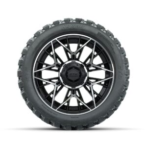 Set of (4) 14 in GTW® Stellar Machined & Black Wheels with 23x10-R14 Nomad All-Terrain Tires - Image 2