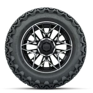 Set of (4) 14 in GTW® Stellar Machined & Black Wheels with 205/40-R14 Fusion GTR Street Tires - Image 2
