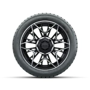 Set of (4) 14 in GTW® Stellar Machined & Black Wheels with 225/30-14 Mamba Street Tire - Image 2