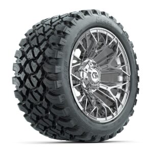 Set of (4) 14 in GTW® Stellar Chrome Wheels with 23x10-R14 Nomad All-Terrain Tires - Image 2