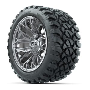 Set of (4) 14 in GTW® Stellar Chrome Wheels with 23x10-R14 Nomad All-Terrain Tires - Image 3