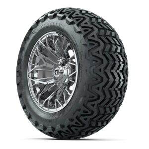 Set of (4) 14 in GTW® Stellar Chrome Wheels with 23x10-14 Predator All-Terrain Tires - Image 3