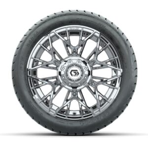 Set of (4) 14 in GTW® Stellar Chrome Wheels with 225/30-14 Mamba Street Tire - Image 2