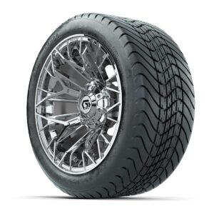 Set of (4) 14 in GTW® Stellar Chrome Wheels with 225/30-14 Mamba Street Tire - Image 3