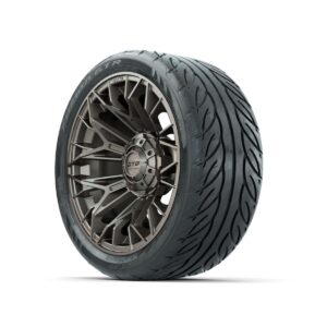 Set of (4) 14 in GTW® Stellar Matte Bronze Wheels with 205/40-R14 Fusion GTR Street Tires - Image 3