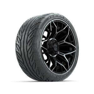 Set of (4) 15 in GTW® Stellar Machined & Black Wheels with 215/40-R15 Fusion GTR Street Tire - Image 2