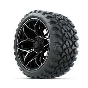 Set of (4) 15 in GTW® Stellar Machined & Black Wheels with 23x10-R15 Nomad All-Terrain Tire - Image 3