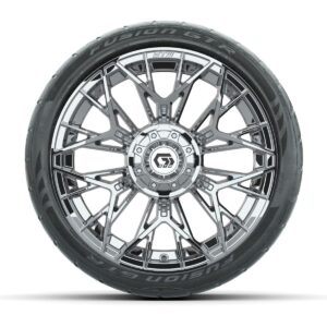 Set of (4) 15 in GTW® Stellar Chrome Wheels with 215/40-R15 Fusion GTR Street Tires - Image 2