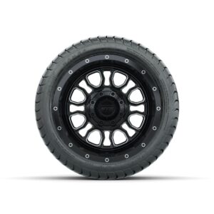 Set of (4) 12 in GTW® Volt Machined & Black Wheels with 215/35-12 Mamba Street Tires - Image 3