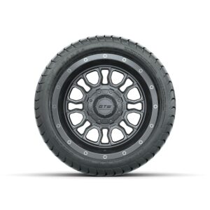 GTW Volt Gunmetal/Machined 12 in Wheels with 215/35-12 Mamba Street Tires – Full Set - Image 3