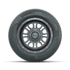 GTW Volt Gunmetal/Machined 12 in Wheels with 215/50-R12 Fusion S/R Street Tires - Full Set - Image 2