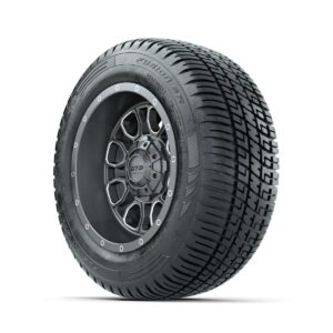 GTW Volt Gunmetal/Machined 12 in Wheels with 215/50-R12 Fusion S/R Street Tires - Full Set - Image 3