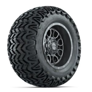 GTW Volt Gunmetal/Machined 12 in Wheels with 23x10.5-12 Predator All Terrain Tires – Full Set - Image 2