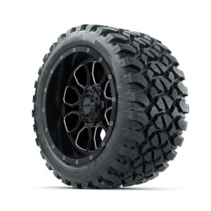 Set of (4) 14 in GTW® Volt Machined & Black Wheels with 23x10-R14 Nomad All-Terrain Tires - Image 3
