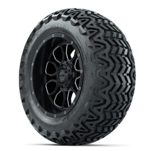 Set of (4) 14 in GTW® Volt Machined & Black Wheels with 23x10-14 Predator All-Terrain Tires - Image 2