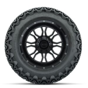 Set of (4) 14 in GTW® Volt Machined & Black Wheels with 23x10-14 Predator All-Terrain Tires - Image 3