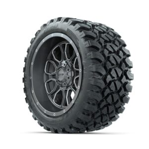 GTW Volt Gunmetal/Machined 14 in Wheels with 23x10-R14 Nomad All Terrain Tires - Full Set - Image 2