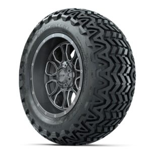 GTW Volt Gunmetal/Machined 14 in Wheels with 23x10-14 Predator All-Terrain Tires – Full Set - Image 3