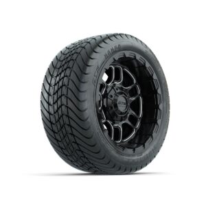 Set of (4) 12 in GTW® Titan Machined & Black Wheels with 215/35-12 Mamba Street Tires - Image 2