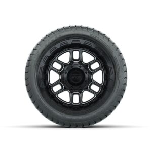 Set of (4) 12 in GTW® Titan Machined & Black Wheels with 215/35-12 Mamba Street Tires - Image 3
