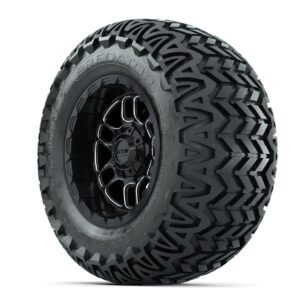 Set of (4) 12 in GTW® Titan Machined & Black Wheels with 23x10.5-12 Predator All-Terrain Tires - Image 2