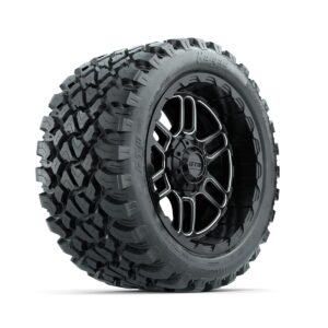 Set of (4) 14 in GTW® Titan Machined & Black Wheels with 23x10-R14 Nomad All-Terrain Tires - Image 2