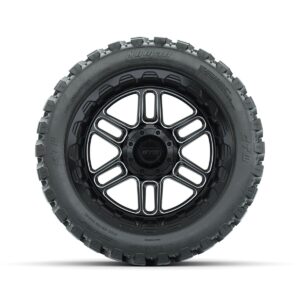 Set of (4) 14 in GTW® Titan Machined & Black Wheels with 23x10-R14 Nomad All-Terrain Tires - Image 3
